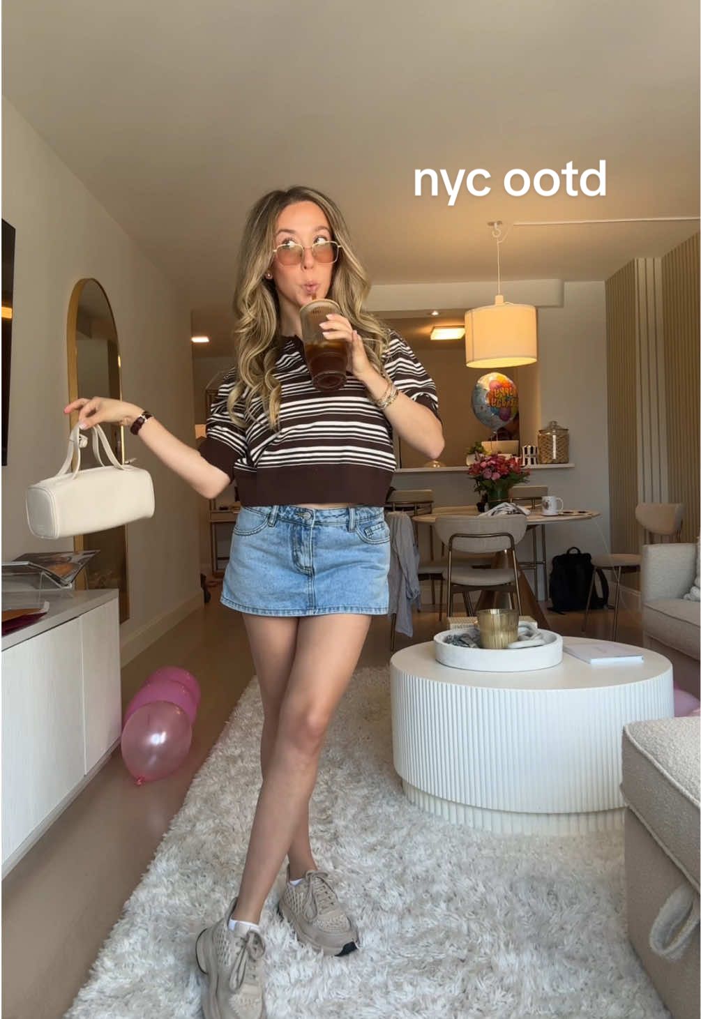 ootd for lots of events & running around nyc today! 🤎#casualootd #ootdinspo #falloutfits #falloutfitinspo @Freja NYC @Warby Parker @Dunkin' 