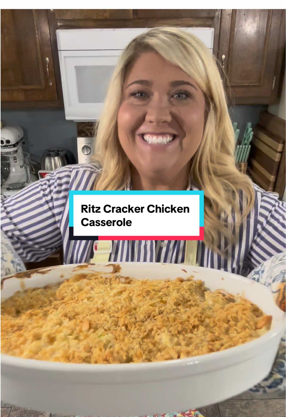7 ingredient, budget friendly, Ritz Cracker Chicken Casserole! #RitzCrackers #EasyRecipe #easymeals #chicken #creatorsearchinsights 