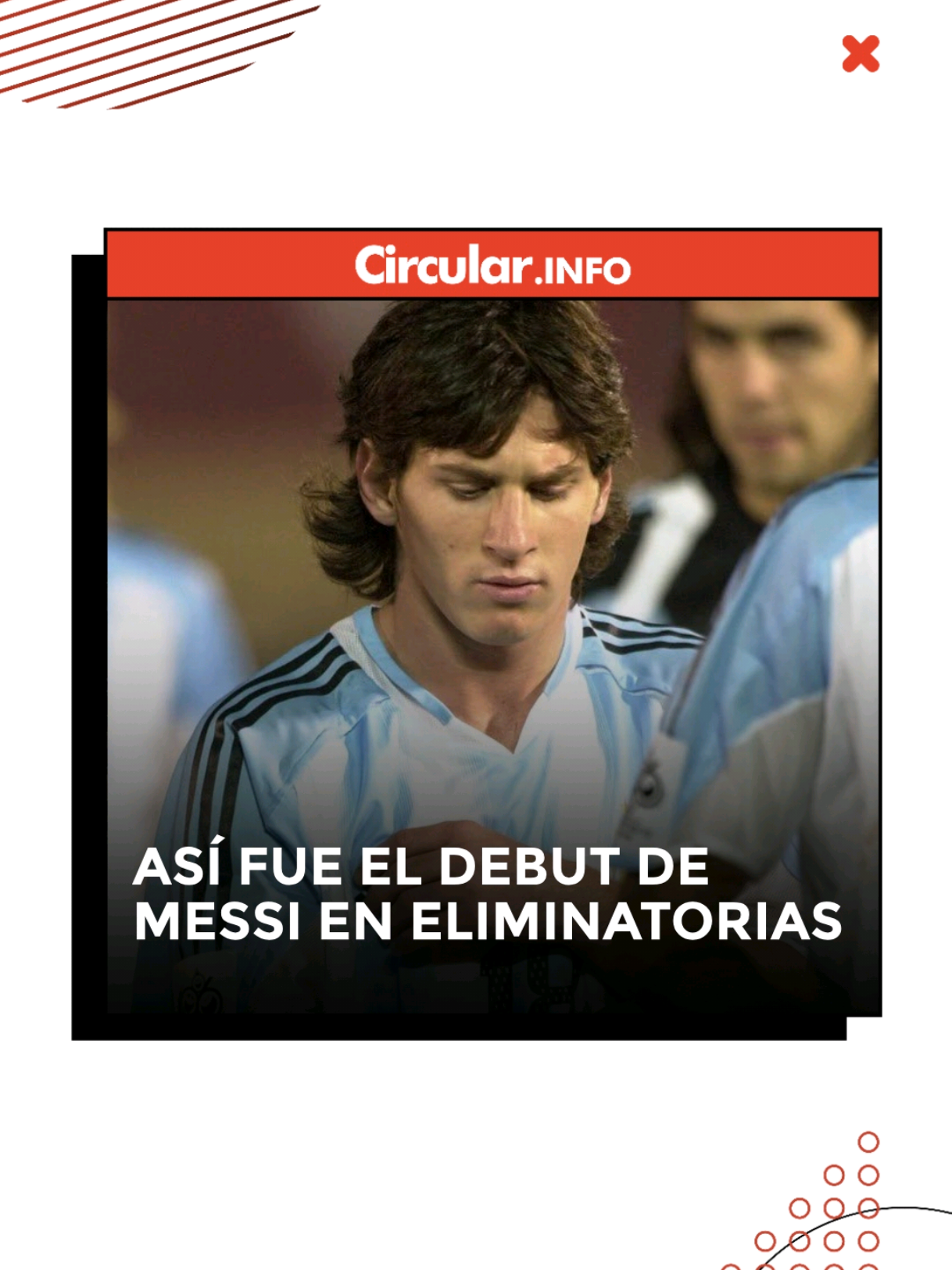 Y HOY, PODRÍA SER EL ÚLTIMO 🥹 ⭕️ El 3 de septiembre de  2005, @leomessi debutaba oficialmente en un partido de Eliminatorias 🏆 ⭕️ El encuentro fue ante Paraguay con derrota por 1 a 0, en Asunción ⚽ ⭕️ A los 80', el DT Diego Maradona realiza el cambio y entra Leo, con 18 años y con la camiseta número 18 🇦🇷 #messi #debut #argentina #despedida #seleccionargentina 