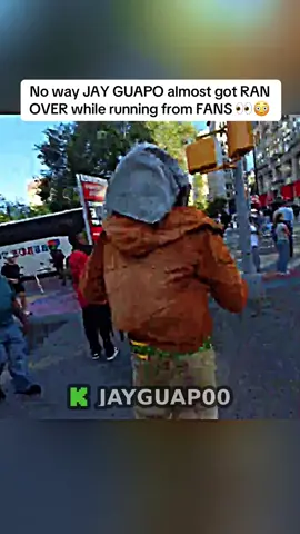 No way JAY GUAPO almost got RAN OVER while running from FANS #jayguapo #fyp 
