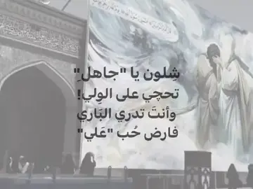 #شلون_ياجاهلي_تحجي_على_الولي#الامام_علي_بن_أبي_طالب_؏💙🔥 #شيعة_علي_الكرار 