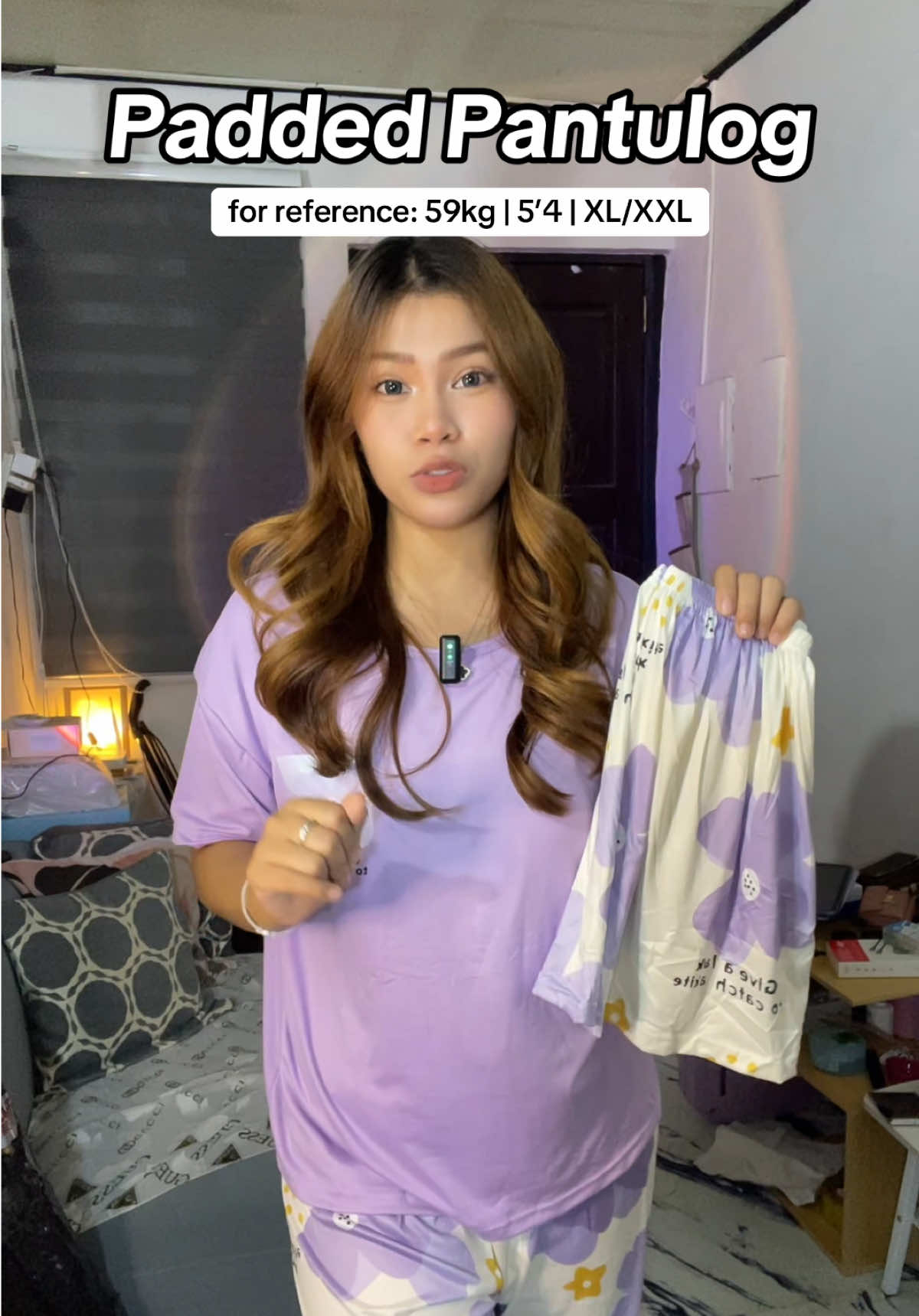 Padded pantulog! Super lambot at stretchable🥹💜💜 #sleepwear #paddedsleepwear #padded #pantulog #pantulogoutfit 