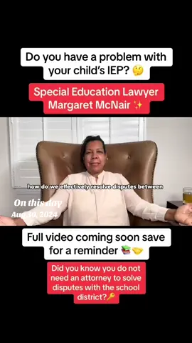 🚨 Parents: If you’re having issues with your child’s IEP, you’re not powerless and you don’t always need a lawyer to make change happen. There are legal tools like: 👉 Mediation 👉 State complaints 👉 Due process Each gives you a way to push for the support your child deserves without always going straight to court. Save this for your next IEP battle ✅ Follow for more advocacy tips ✨ #onthisday 