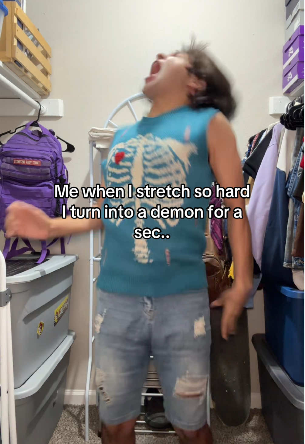 👹 #fyp #foryou #demon #stretch 