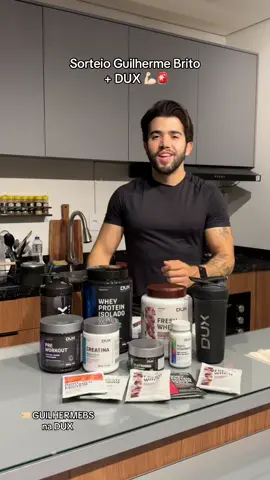 Sorteio Guilherme Brito + DUX 🚨💪🏻 Todos que realizarem compra no site da @DUX Human Health usando o meu cupom 🏷️GUILHERMEBS além de ganharem os 15% de desconto, também estarão concorrendo a:     - 01 Whey Isolado de 450g no sabor Chocolate. 🏆 Regras: - Usar o cupom 🏷️GUILHERMEBS no site da DUX. - Enviar um print do número do pedido via direct para que eu confirmar com o sistema interno da empresa. - Sem valor mínimo de pedido. - Sem custo de frete, tudo por minha conta. - Quanto mais usar o cupom, mais chances de ganhar. O sorteio acontecerá Domingo no dia 5 de Outubro de 2025 através do Instagram. Boa sorte 🍀.