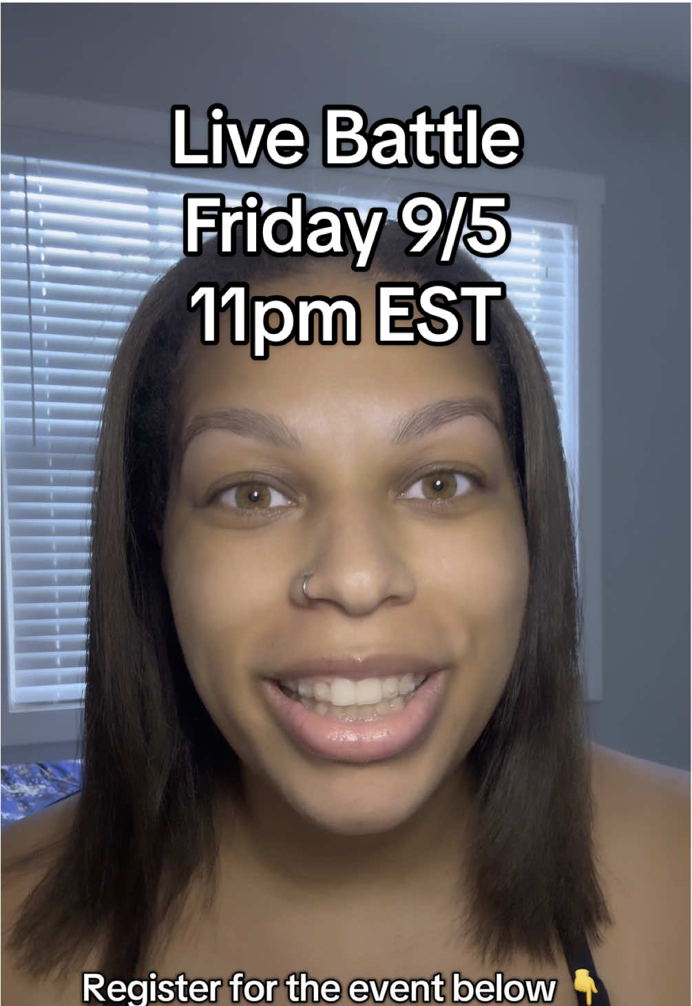You’re invited! Click the link to register for my first live battle! Let’s goooo 💪🏾