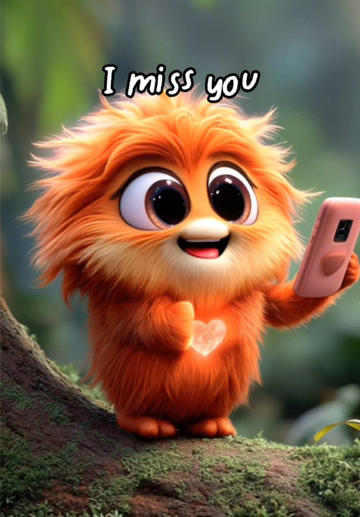 I miss you baby ❤️ #midjourney #cutemonster🔥 #cutie #fluffy #artdigital 