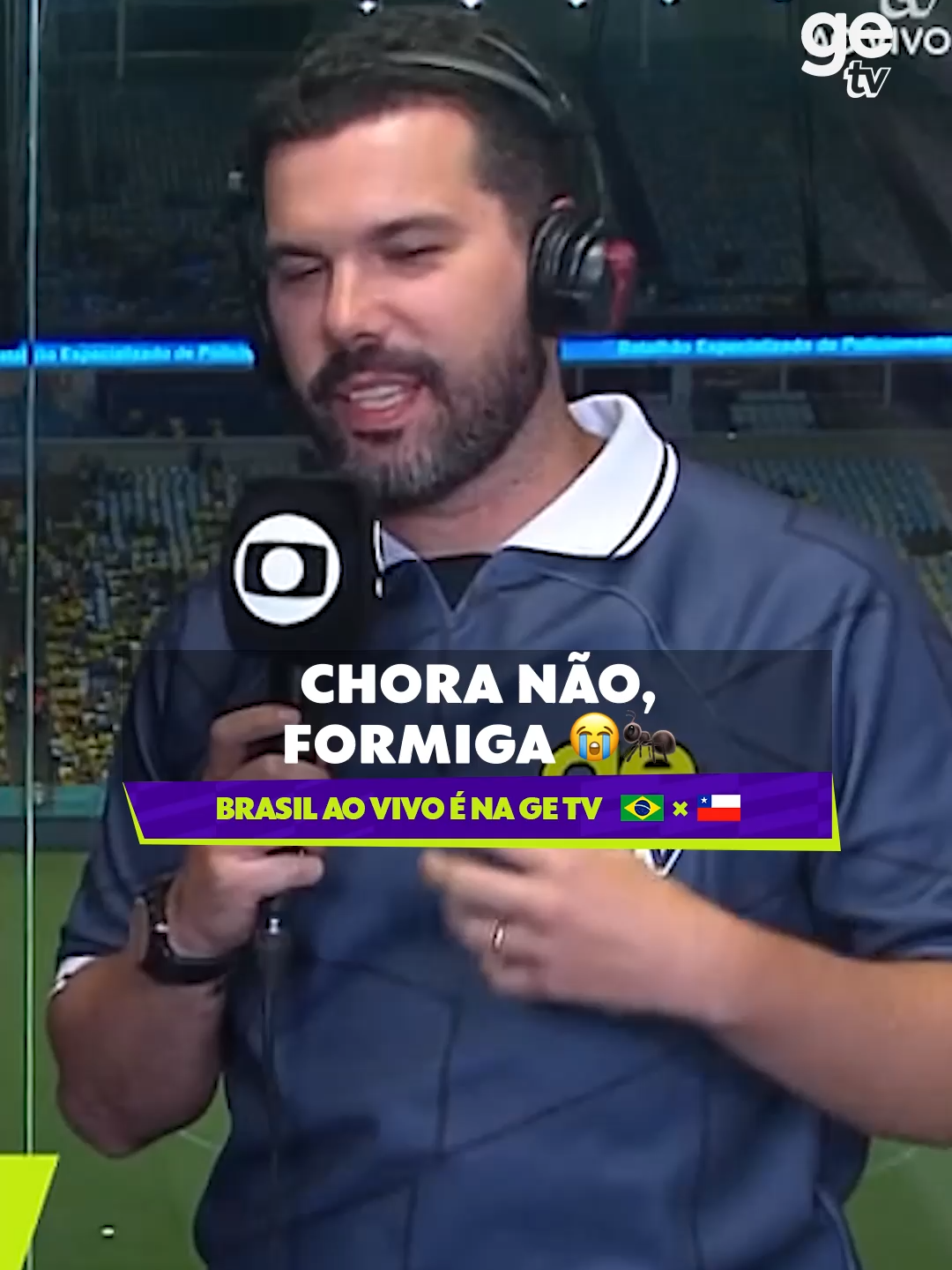 Toda a emoção de @bruno.formiga na estreia da @getv, senhoras e senhores!⁣ ⁣ TEM QUE RESPEITAR A MAMÃE!⁣ ⁣ ⁣ ▶️ Brasil x Chile é AO VIVO E DE GRAÇA COM IMAGENS na GE TV direto do Maracanã⁣⁣ ⁣⁣ #getv #futebol #seleção #seleçãobrasileira