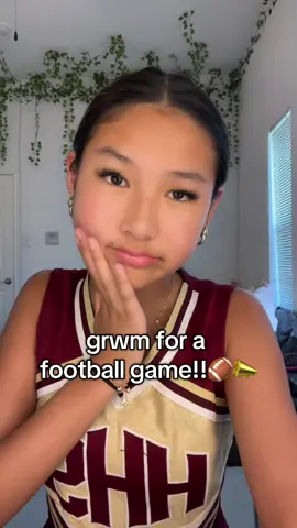 g r w m for a football game!!🏈📣 #grwmroutine #fyp #footballgame #foryoupage #teamwork 