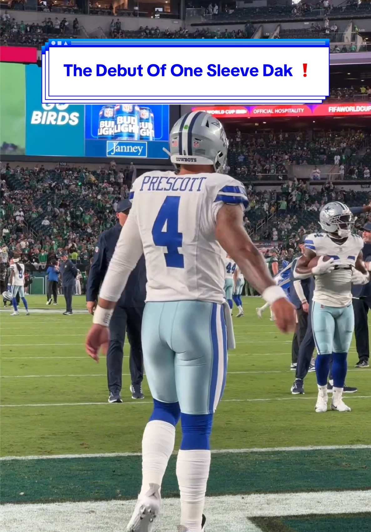 babe wake up, Dak’s rocking one sleeve 🔥 #DallasCowboys #NFL #DakPrescott #NFLGameday #drip 