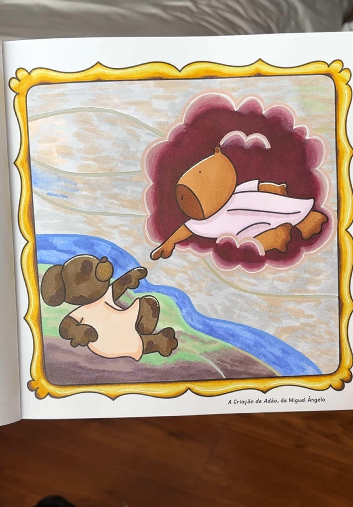 Colorea conmigo - La creación de Adan ☁️🖼️ 📔Libro: Arte gira e fofa (portugues)  🖍️Marcadores base alcohol: @Ohuhuart  🖋️Pluma de gel blanca y de colores con brillos: Gellyroll (amazon) 🖊️Marcadores acrilicos: GuangNa (Amazon)