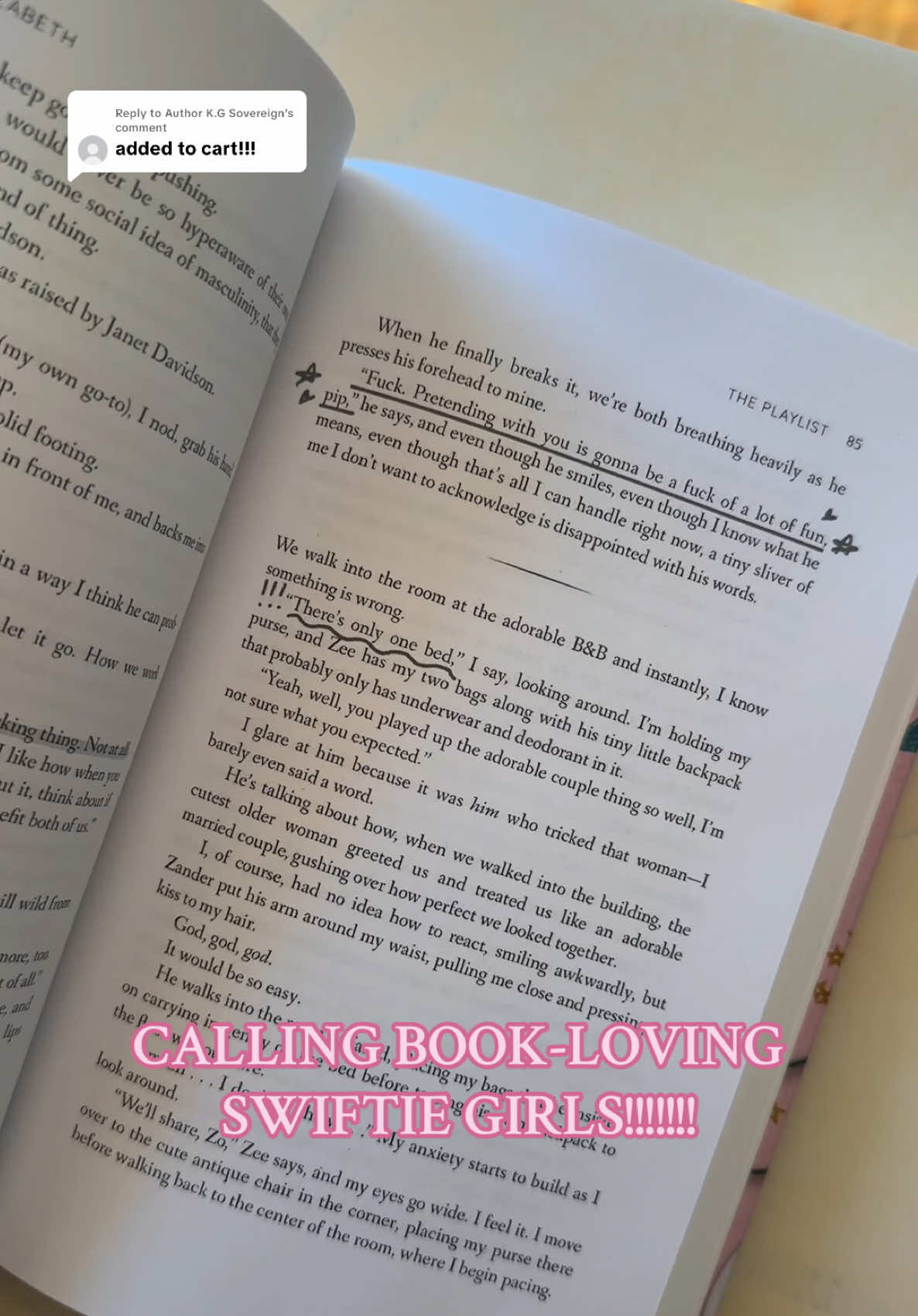 Replying to @Author K.G Sovereign it’s so much fun to see how the author tied her in EVERYWHERE!!! I love it! #swiftie #swifftok #BookTok #romance #book 