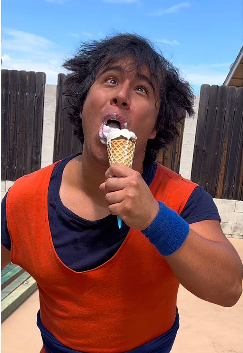 This definitely happened 🍦🥜 #goku #vegeta #dragonball #icecream #trend 