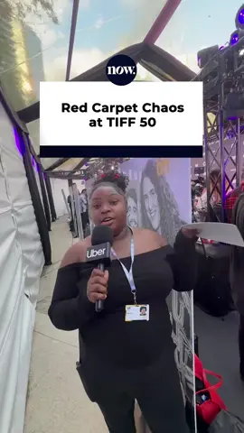 TIFF red carpets don't play! Check out what the media is dealing with at a TIFF premiere! 😅 #TIFF50 #TIFF2025