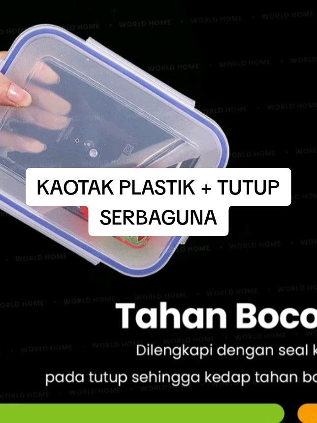 Kotak plastik + tutup serbaguna anti tumbah (2 set 6 pcs)#kotakplastik #kotakplastikserbaguna #fyp 
