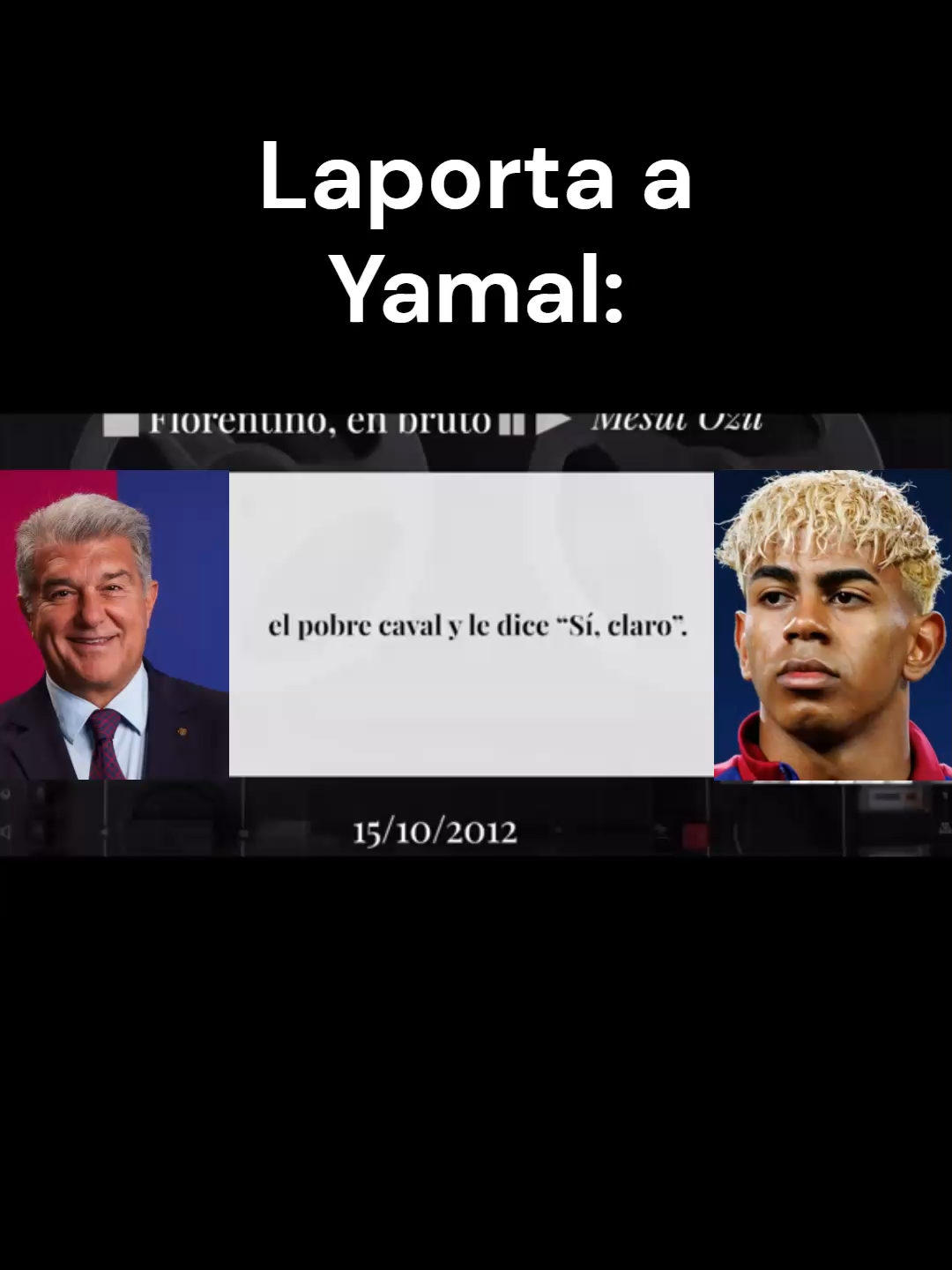 Laporta con Yamal: #futbol #humor #fpy #barcelona #nickinicole #lamine