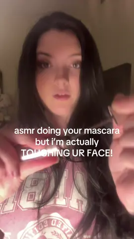 ASMR touching your face while doing your mascara! #asmr #asmrsounds #asmrvideo #fyp #foryoup 