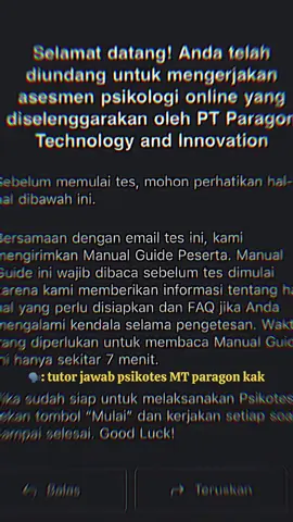 yang udah dapet email lanjutan dari MT Paragon cung tangan☝🏻☝🏻☝🏻 ada soal psikotes yg bisa bantu kamu belajar di l1nk bio #paragoncorp #mtparagon2025 #managementtrainee 