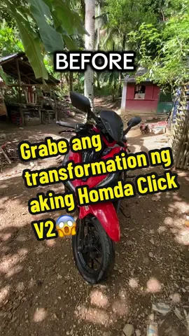 Grabe Ang naging transformation ng aking HondaVlick125 V2 #hondaclick #universalsidemirror #motorcycle #transformation #creatorsearchinsights 