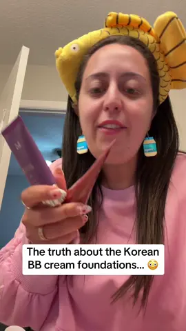 This is the difference between the purple versus the red BB cream foundations!!! 😳😳😅 #tiktokshopcreatorpicks 