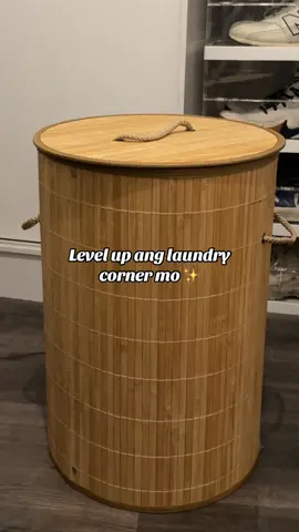 Level up ang laundry corner mo ✨ #laundrybasket #bamboo #aesthetic 