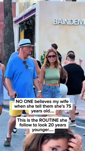 Follow for more Beauty Health Secrets NO ONE believes my wife when she tells them she's 75 years This is the ROUTINE she follows to look 20 old... years younger... #antiaging #beautytips #usa #healthyglow #fyp