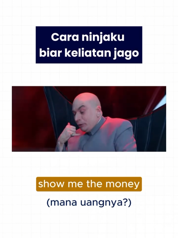 “Pernah denger ekspresi ‘Show me the money’? 😎 Yuk latihan bareng biar pronunciation kamu makin kece! 🔥💸 #BelajarBahasaInggris #gorontalofyp #mylibertyenglishcourse #gorontalo #belajarbahasainggris 