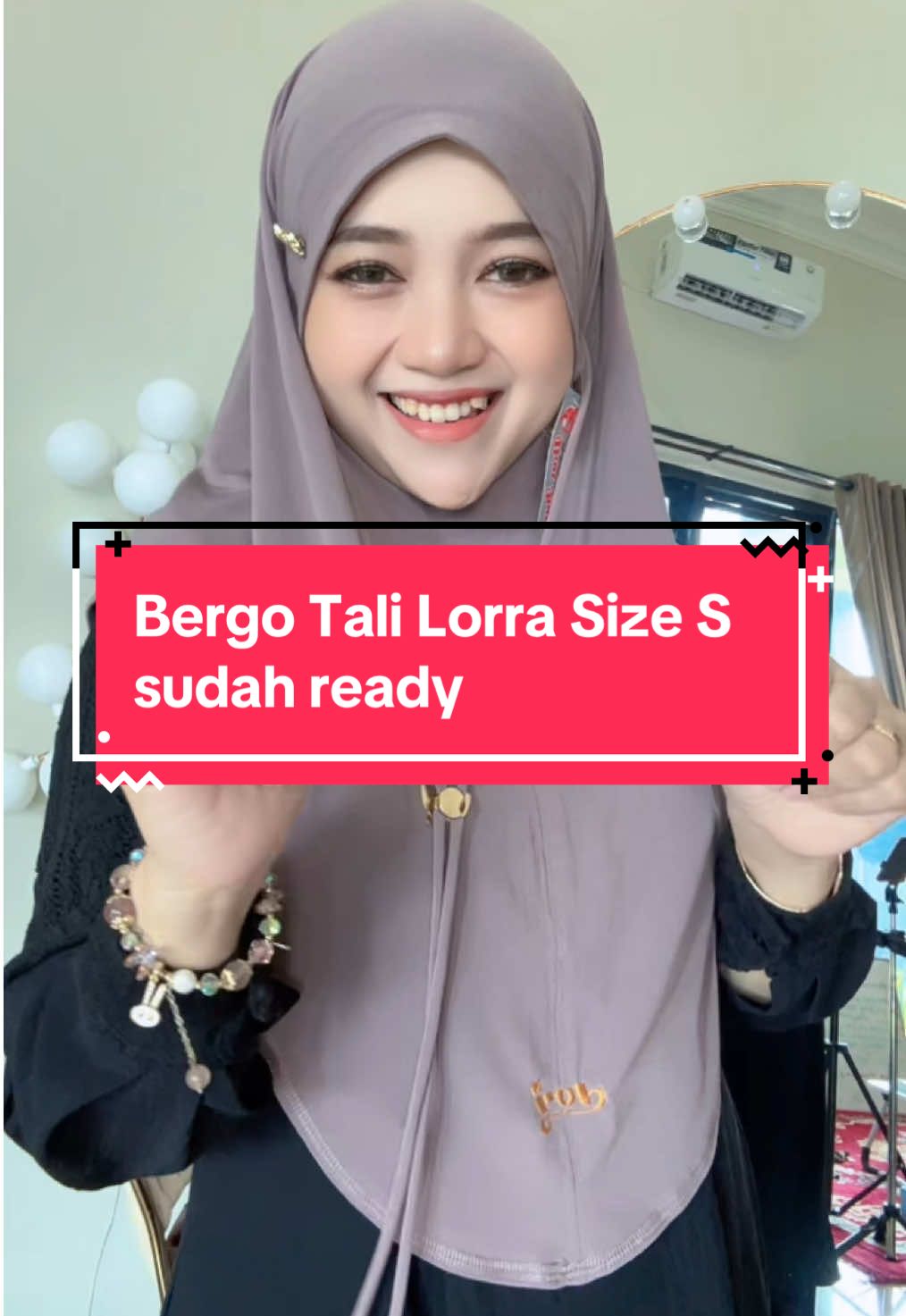 Bergo Tali Stopper Kupu Lorra Size S warna rosetaupe cantik ya… warna netral yang bisa dipakai untuk semua warna baju…. #fyp #bergotali #hijabnonpet #tokojilbabmurah #hijabtutorial 