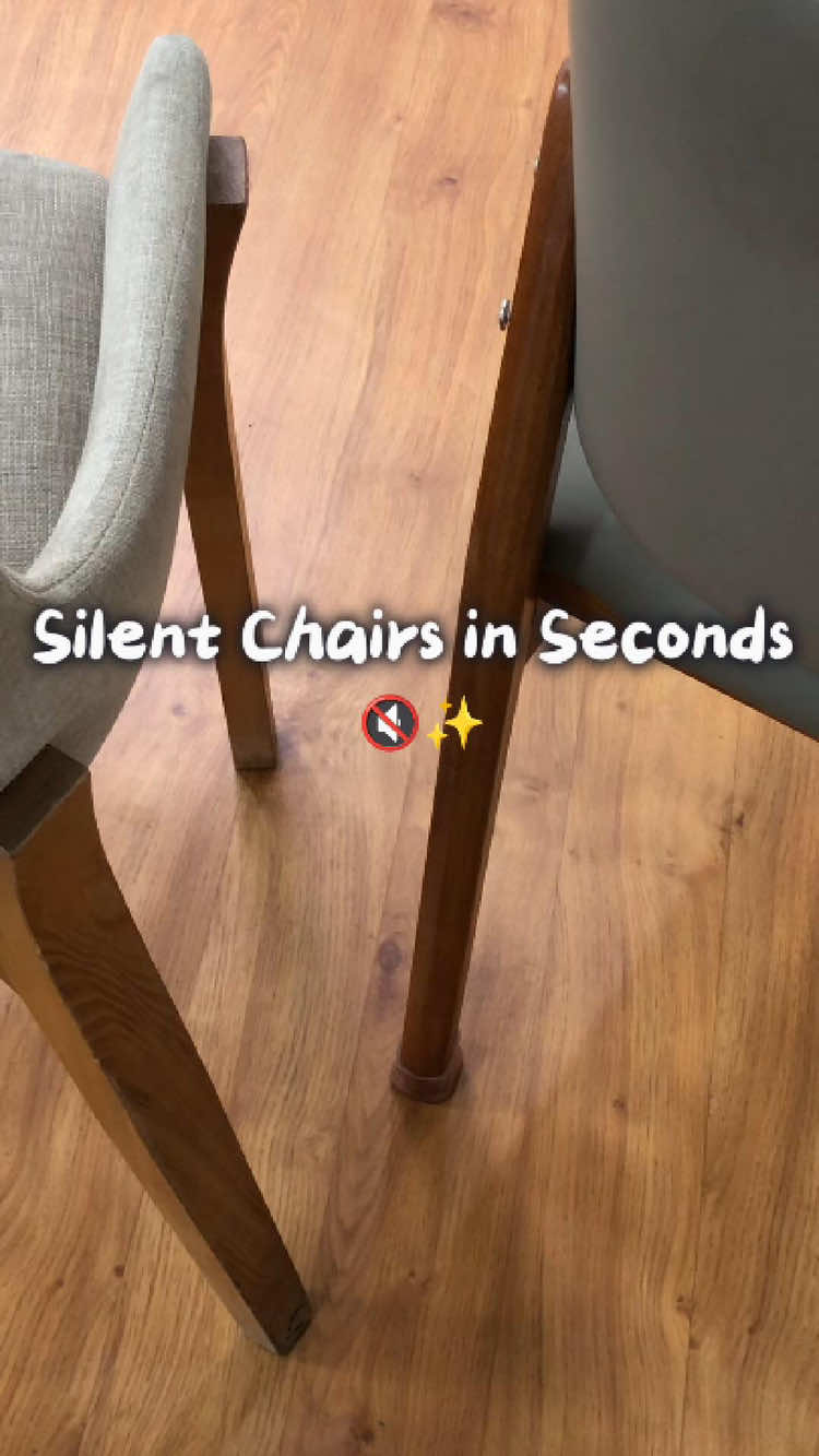 No more squeaky chairs ❌ Just smooth, silent glide ✅ Protect your floors today! #chairlegcovers #floorprotection #noisereduction #homesolutions #tiktokmademebuyit
