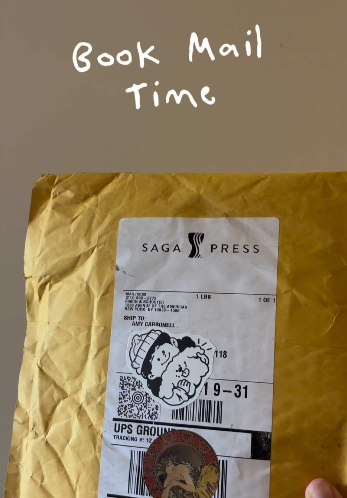 #sagasayscrew book mail!  honestly got super intrigued by the description on the back of the book! I don’t think I’ve ever read anything that was described as a cozy sci-fi so can’t wait to see what that feels like ! Thank you @Saga Press Books 🛸🧙🏿‍♀️🔪  for the physical arc !! #tbr #fallreading 