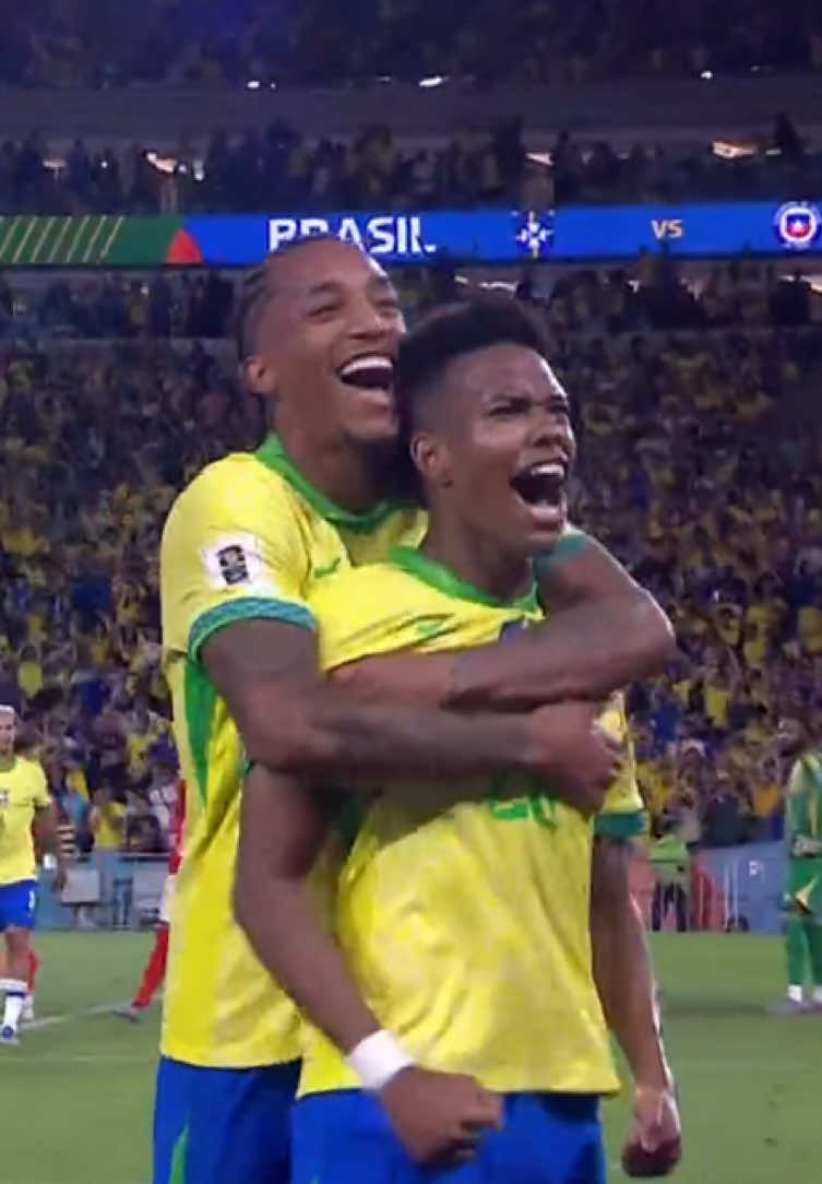Gol Estevão - Brasil 1x0 Chile  #gol #eliminatorias2026 #selecaobrasileira #futebolbrasileiro #fyp 