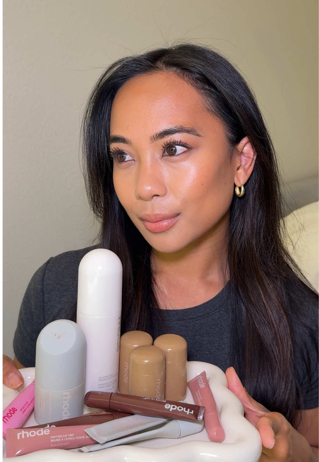 serving you the @rhode skin products I’ve purchased & love 💕  skin type: dry, sensitive, eczema prone  ✨ skincare  - Glazing mist  - Glazing fluid ✨blushes - sprinkle  - freckle (most used)  - toasted teddy  ✨ lip products  - lip shape in balance & lean - watermelon lip peptide - vanilla lip peptide - espresso lip peptide - toast lip peptide  - jelly bean lip peptide  so happy we can get these @sephora @Hailey Bieber now ❤️ #rhodeskin #rhode #haileybieber #sephora #sephorahaul 