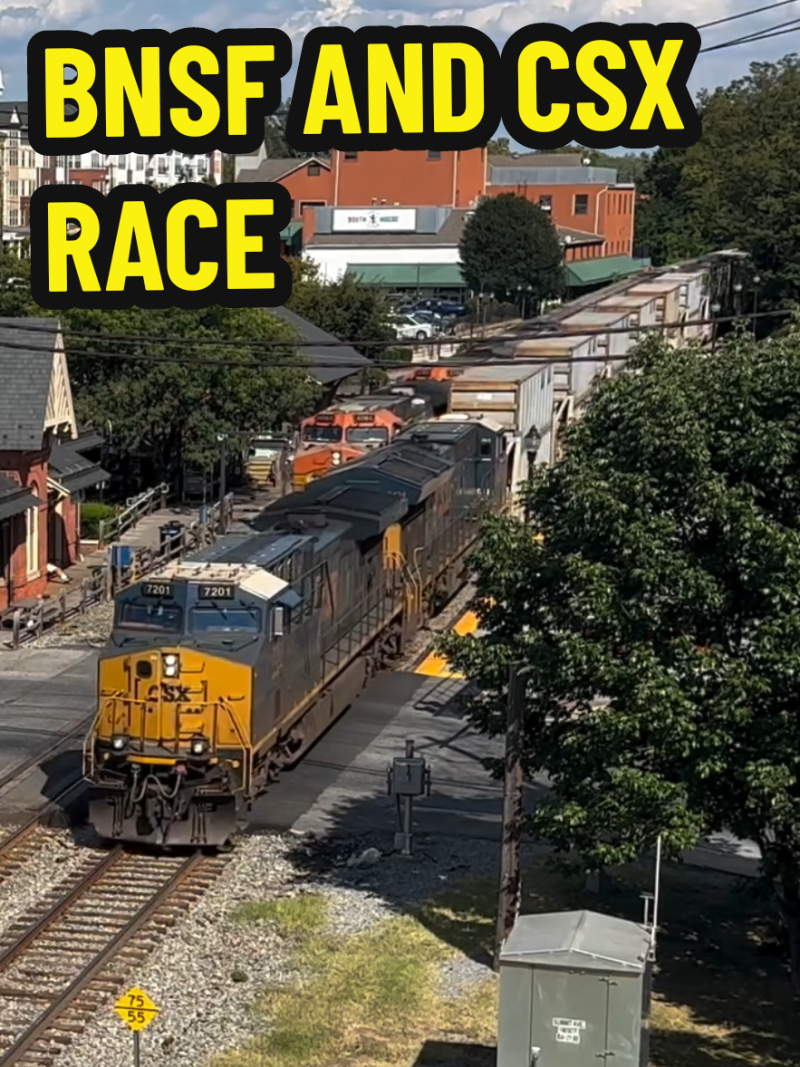 bnsf and CSX race #keretacepat #kereta #keretaapi #fyppppppppppppppppppppppp #videoviral 
