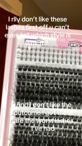 Sorry but hell no . I could already tell how bad they was finna be by opening the packaging the glue an the lashes . Yikes #cooked #dontbuythese #worstlash #no #lol 