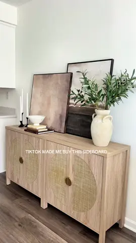 Entryway, dining, or living room storage solution 🛋️ @SICOTAS  #RattanCabinet #SideboardStorage #ApartmentDecor #ModernFurniture #TikTokMadeMeBuyIt