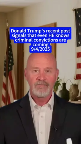 Donald Trump's recent post signals that even HE knows criminal convictions are coming #glennkirschner #trump #trump2025 #donaldtrump🇺🇸 #usa #news #fyp #ustiktok🇺🇸 #fyp #foryou #foryoupage #fypシ #tiktok #storytime #tiktok #viral #greenscreen #green screen