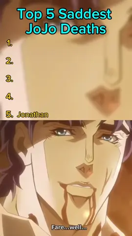 Top 5 saddest jojo deaths #jojo #jjba #viral #anime #fyp 