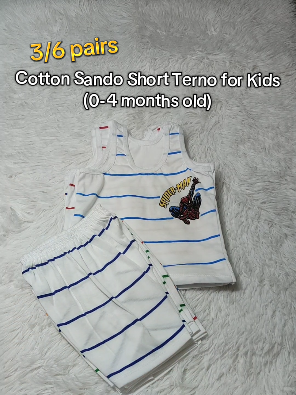 cotton Sando Terno for kids.. #sandoternoforkids #ternoforkids #sandoternoforbaby #babyclothing #ternoforbaby 