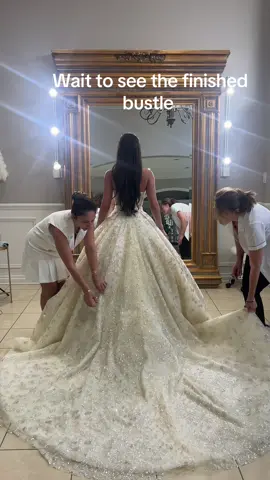 Having a bustle for your dress is so comfortable for dancing #katerinabocci #weddingdress #katerinaboccibridal #weddingdress #fyp 