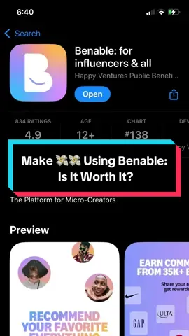 Referral code: 6U6YK Follow Which side hustle should I try next? #financialfreedom #finances #sidehustle #benable #sidehustlesforbeginners 