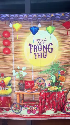 Phồng nền trang trí trung thu nhanh gọn đẹp ☘️🛒🛒🛒#xh #vairal #dexuat #trungthu #decor 