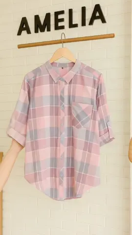 DR056 Kemeja Kotak-Kotak
 Jumbo LD 120 Atasan Blouse Wanita Lingkar Dada Besar Baju Kancing Katun Kerah Nyaman Panjang Santai Oversize#promoseruweekend #atasanwanita #blousewanita #viral #fyp 