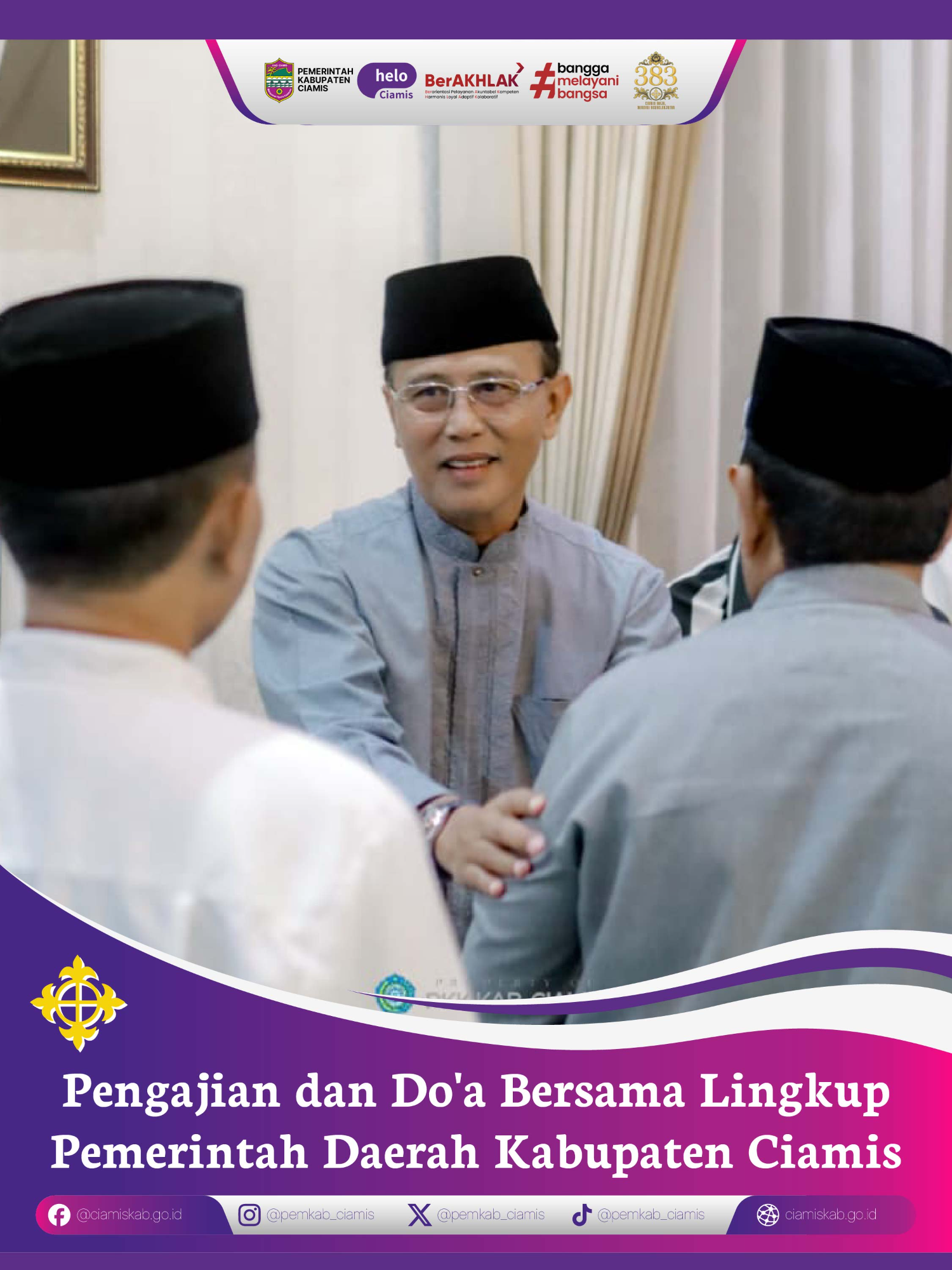 Pengajian dan Do'a Bersama Lingkup Pemerintah Daerah Kabupaten Ciamis bertempat di Pendopo Kabupaten Ciamis, Kamis (05/09/2025) #ciamis #pemkabciamis #ciamiskab #pengajian