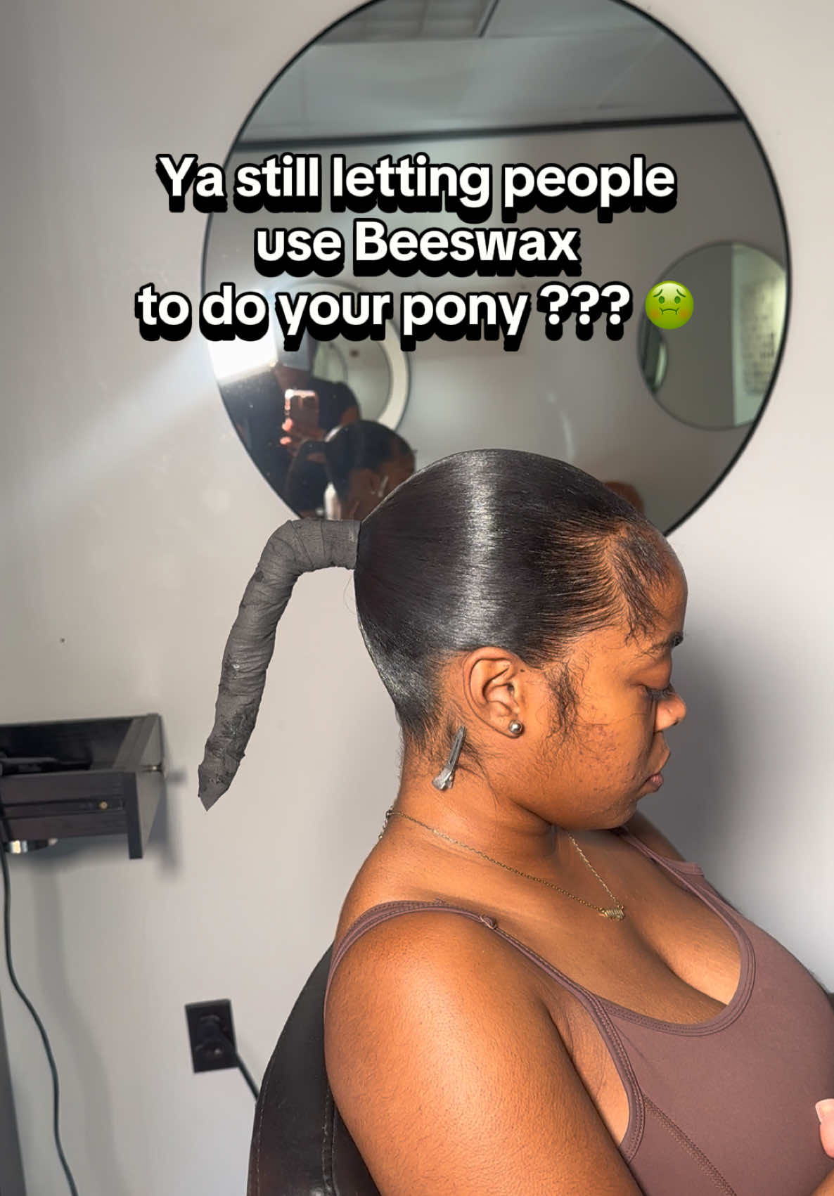 Ya know how hard it is to wash out Wax ????? Can we pls put it down ! Spray Ponys only 🥰last longer !!! $100 pony sale HTX #houstonponytails #htxponytails #htxsleekponytails #houstonponytail #htxponytail 