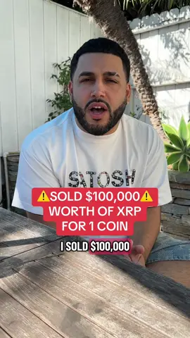 Sold $100,000 worth of XRP for 1 coin #xrp #crypto #investing #finance #wealth 