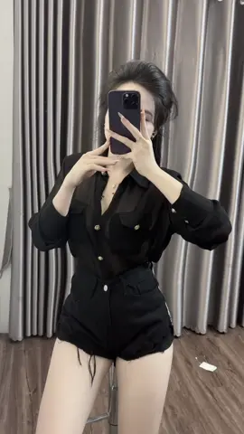 Áo sơ mi voan tơ khuy đồng ☺️☺️ #xh #xuhuong #outfit #xuhuongtiktok 