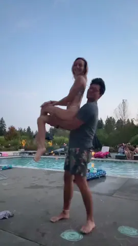 My hubby has big muscles🤤 #husband #husbandwifecomedy #marriedlife #nightswimming 