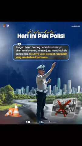 Kata kata hari ini 👮🏻‍♂️ Halo sobat lantas selamat sore, ada kata kata nih dari pak polisi lalu lintas, yu kita simak di atas ini ☝🏻😁☝🏻 Mari Bersama wujudkan Kota Cimahi & Kab. Bandung Barat bebas over Dimension Overload demi keselamatan kita bersama dan insfrastruktur jalan tetap terjaga. 👮🏻‍♂️🚧 __________ Kami himbau untuk Sobat Lantas tetap berhati hati, patuhi peraturan berlalu lintas dan ikuti arahan petugas di lapangan agar perjalanan selamat sampai tujuan. 🚧🤗 Stay safe sobat lantas✨ __________ #polrescimahi #polrescimahireborn #Polripresisi #Polri #Poldajabar