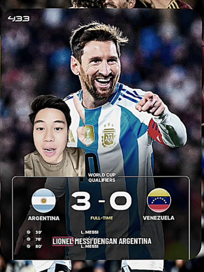🚨 PERTANDINGAN TERAKHIR MESSI ? Messi menjalani pertandingan terakhirnya bersama timnas Argentina pada tadi pagi melawan Venezuela dan Messi berhasil mencetak 2 gol, tapi kalian jangan bersedih duluh karena Messi masih tetap akan bermain bersama timnas Argentina, karena ini hanya pertandingan terakhirnya di Argentina, kira masih bisa melihat Messi di lapangan hijau bahkan kita masih bisa melihat Messi di word cup 2026 nnti, jadi nikmatilah keajaiban Messi di lapangan sebelum dia betul-betul pergi dari dunia sepak bola 🥹💙🤍 @Nikolai Bahas BOLA #messi #leomessi #barca #argentina #fyp 