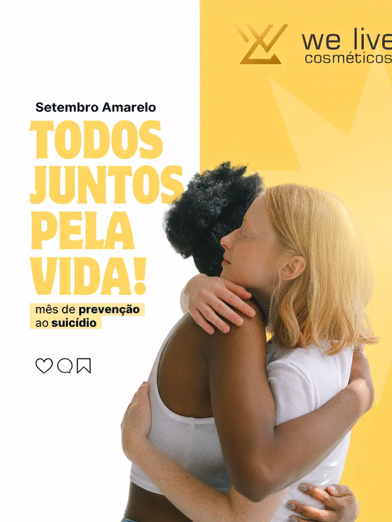 💛🌻 Nós vivemos a vida. Nós apoiamos a vida. 🌻💛 O Setembro Amarelo é um lembrete poderoso: falar salva vidas. E juntos, queremos espalhar essa mensagem de cuidado, acolhimento e amor. ✨ A We Live Cosméticos acredita no brilho que vem de dentro. 🕶️ A We Live Lux valoriza cada olhar único. 💊 A We Live Suplementos cuida da sua energia e bem-estar. 💳 A We Live Bank apoia seus sonhos e conquistas. 🌎 A We Live Brasil acredita que viver é o nosso maior presente. 💬 Converse, escute, acolha. Você nunca está sozinho. Porque a vida é a nossa maior beleza. 💛 #SetembroAmarelo #VocêImporta #WeLivePelaVida #BelezaQueAcolhe